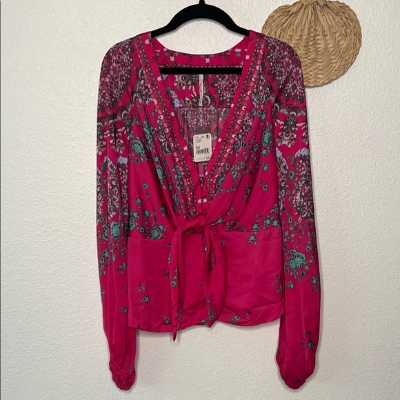 NEW Free People Run Free Tunic - Pink Combo - Size XS - Picture 3 of 13